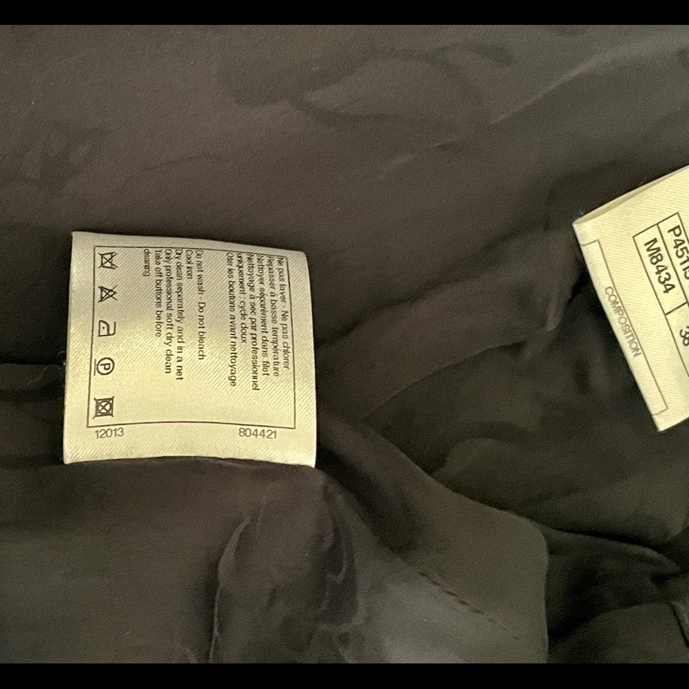 🖤Chanel Navy Tweed De cotton Jacket %100 Authentic 🖤 - Picture 10 of 11